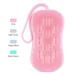 Tutuviw Silicone Body Scrubber 2 in 1 Hygienic Exfoliating Brush Silicone Loofah & Soft Shower Sponge Double-Sided Massager Silicone Bath Body Brush for Dry and Wet Brushing(Pink)