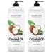 Majestic Pure Fractionated Coconut Oil - Relaxing Massage Oil Liquid Carrier Oil for Diluting Essential Oils - Skin Lip Body & Hair Oil Moisturizer & Softener - 16 fl oz - Set of 2