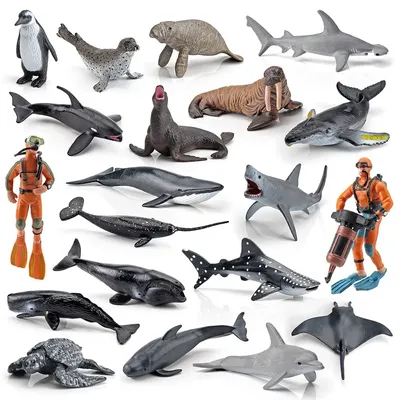 Ensemble de figurines d'animaux marins pour enfants mini figurines de plongée PVC Monténégro de