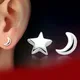 Boucles d'oreilles lune et étoile bijoux simples et minimalistes pour amis cadeau de nouvel an