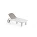 PLUST Atene 191" Long Reclining Single Chaise Plastic in Brown/White | 34 H x 69 W x 191 D in | Outdoor Furniture | Wayfair 6415