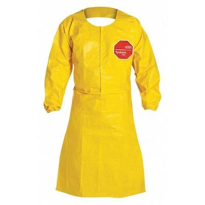 DUPONT QC275BYL4X002500 Sleeved Apron. Elastic Wrists. 44