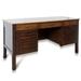 Masters - Solid Mahogany with Panel MDF & Figure Mango Veneer Louvered Desk - King Arthur Antique Brown Finish