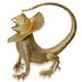 Asha - Aluminum Metal Decorative Lizard Figurine - Gold Finish - Silver Finish