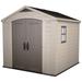 Keter Factor 8x8 ft. Resin Outdoor Storage Shed With Floor for Patio Furniture and Tools, Brown
