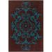 White 24 x 0.75 in Indoor Area Rug - Chandra Rugs Venitian Brown/Blue Area Rug Wool | 24 W x 0.75 D in | Wayfair VEN6004-23