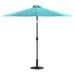 Arlmont & Co. Narron Bundled Set - 9 FT Round Umbrella & Universal Cement Waterproof Base in Green/Blue/Navy | 101.25 H x 108 W x 104.5 D in | Wayfair