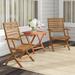 Beachcrest Home™ Erkerd Folding Patio Dining Chair Wood in Brown | 36 H x 22 W x 23 D in | Wayfair C7B041329466478A8966E3C7A697E23D