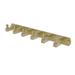 Allied Brass Montero 6 Position Wall Mounted Hook Rack Metal | 2 H x 15.5 W x 2.8 D in | Wayfair MT-20-6-SBR