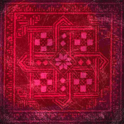 Bungalow Rose Old Crimson Textile Element 7 - Wrapped Canvas Print Canvas | 30 H x 30 W x 1.25 D in | Wayfair FE2767ECDF8342C7B3DFFA4EDFC3B8BF