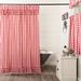 VHC Brands Annie Buffalo Black Check Ruffled Shower Curtain 72x72 100% Cotton in Red/Pink | 72 H x 72 W in | Wayfair 51123