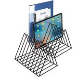 Paper Organizer for Desk - 2 Pack Office Organization Vertical File Folder Organizer for Desk Top File Sorter Rack Mail Sorter Organizer Magazine File Holder Storage Display Book Organizer Desktop