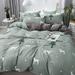 Redwood Rover Javier Green Microfiber Reversible 3 Piece Duvet Cover Set Microfiber in Gray/Green | Twin | Wayfair 6BEF71BBB87C46F0ACDA22333AC58A00