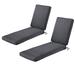 2-Pack Patio Chaise Lounge Cushion Heavy Duty Water-Resistant Lounge Cushion 3 Thickness high-density foam with Washable Cover