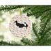 The Holiday Aisle® Greenland Dog Merry Christmas Hanging Figurine Ornament Ceramic/Porcelain in Black/Brown/Gray | 2.8 H x 2.8 W x 0.15 D in | Wayfair