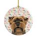 The Holiday Aisle® Yorkie 1 Hanging Figurine Ornament Ceramic/Porcelain in Black/Blue/Brown | 2.8 H x 2.8 W x 0.15 D in | Wayfair