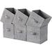 Latitude Run® Foldable Fabric Storage Bin Set Fabric in Gray | 11 H x 10.2 W x 10.2 D in | Wayfair 81313E7FD9544D19B6E65A38759DA8B6