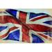 Williston Forge British Flag Flapping Long Dusty - Wrapped Canvas Graphic Art Canvas in White | 24 H x 36 W x 1.25 D in | Wayfair