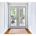 Corrigan Studio® Khallil Triangles Indoor Door Mat Synthetics in Pink/Gray/White | 60 H x 36 W x 0.08 D in | Wayfair