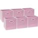 Rebrilliant Foldable Fabric Cube Set Fabric in Pink | 11 H x 10.75 W x 10.75 D in | Wayfair 67773989729C420C9D62600640F9991D