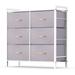 Latitude Run® 6 Drawer Storage Chest Metal/Manufactured Wood/Fabric in Gray | 30.3 H x 32.8 W x 11.8 D in | Wayfair