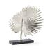 Wildwood Fan Palm Sculpture Metal/Marble in Gray | 16.5 H x 14 W x 4.3 D in | Wayfair 301131