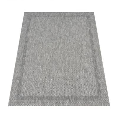 Teppich PACO HOME "Roma 272", grau, B:200cm H:4mm L:280cm, Polypropylen, Teppiche, Flachgewebe, meliert, mit dezenter Bordüre, In- und Outdoor geeignet Image