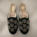 Anthropologie Shoes | Beaded Velvet Mule - Anthropologie | Color: Green | Size: 8