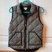 J. Crew Jackets & Coats | J. Crew Women’s Quilted Puff Vest, Size Xs, Black/Off-White Herringbone Print | Color: Black/Cream | Size: Xs