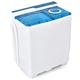 TANGZON Twin Tub Washing Machine, 10.5/8.5/4.5KG Portable Washer and Spin Dryer Combo with Timer Control, Compact Washer for Camping Dorm Caravan RV, 7.5/6.5/3.5KG Washer 3/2/1KG Drying (8.5KG, Blue)