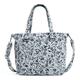 Vera Bradley Damen Schultertasche Mehreren Riemen Handtasche, Stauden, Grau, recycelte Baumwolle