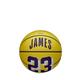 Wilson Basketball, NBA Player Icon Mini, LeBron James, Los Angeles Lakers, Outdoor und Indoor, Größe: 3, Gelb/Lila