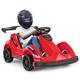 Maxmass Kids Electric Go Kart, 6V Battery Powered Vehicle with Remote Control, Slow Start, Safety Belt, Sound & Music, Toddlers Ride On Racer for 37-96 Months Old (Red)