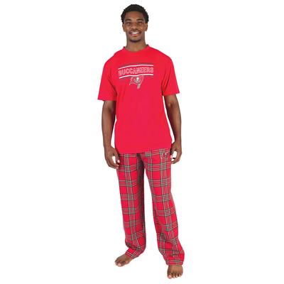 NFL Men's Badge Sleep Set (Size XXXXL) Tampa Bay Buccaneers/Red/Pewter, Cotton,Polyester,Rayon