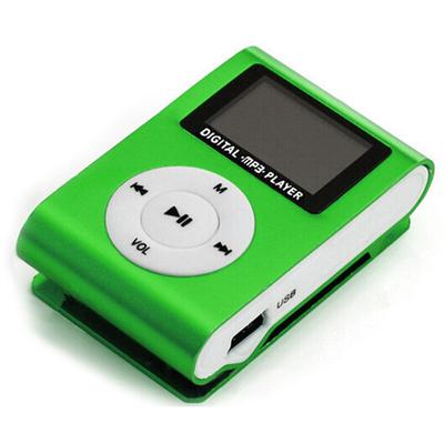Tragbarer Mini-MP3-Musik-Player Metall-Clip-on-MP3-Player mit LCD-Bildschirm-Unterstützung TF-Karte