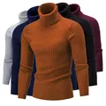 Pull à col roulé décontracté pour hommes garder au chaud fitness hiver