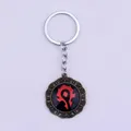 Dongsheng-Porte-clés cabochon en verre pour hommes et garçons bijoux de jeu World of Warcraft