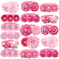 20/50pCs Fleur Noeud Papillon Pour Chien Saint-Valentin Chien Accessoires Chien Noeud papillon Rose