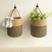 Travelwant Jute Hanging Basket - Small Woven Fern Hanging Rope Basket Flower Plants Wall Basket Decor Set Boho