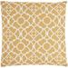 Waverly Pillows Lovely Lattice 20 x 20 Yellow Indoor/Outdoor Washable Throw Pillow