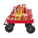 Best Toys Mountain Wagon - Pull-Along Wagon for Kids with Wooden Panels All Terrain Tires Wide Grip Handle Wide Wheel Base Red