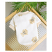 Doll Bear Wei Yi Thickened Milk Silk Fabric Dog Clothes Warm Cat And Dog Costume Pet Clothes Beige