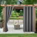 Rosnek Patio Blackout Curtains Outdoor Waterproof Thermal Insulated Sun Blocking Grommet Curtain for Patio Pergola Porch 1 Panel