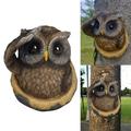 Zhaomeidaxi Tree Faces Garden Decor Owl Tree Hugger Polyresin Outdoor Owl Decor Owl Statue Outdoor Clearance Garden Peeker Yard Art Decoration for Garden Decoration