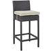 Modern Contemporary Urban Design Outdoor Patio Balcony Bar Stool Chair Beige Rattan