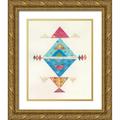 Prahl Courtney 12x14 Gold Ornate Wood Framed with Double Matting Museum Art Print Titled - Modern Abstract Design II