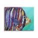 Stupell Industries Broad Fin Varied Layered Stripes Aquatic Fish Design Painting Gallery Wrapped Canvas Print Wall Art Design by Lisa Morales
