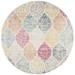 SAFAVIEH Madison Leighton Geometric Area Rug Cream/Yellow 4 x 4 Round