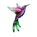 Metal Hummingbird Wall Art Decor Metal Colorful Birds Hanging for Indoor Outdoor Home Bedroom Office Garden 8.7 X 6.7 inches