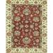 Ahgly Company Indoor Rectangle Abstract Fire Brick Red Oriental Area Rugs 5 x 8